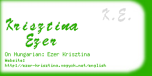 krisztina ezer business card